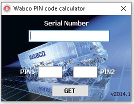 Wabco PIN Code Calculator PIN 1 PIN 2. 